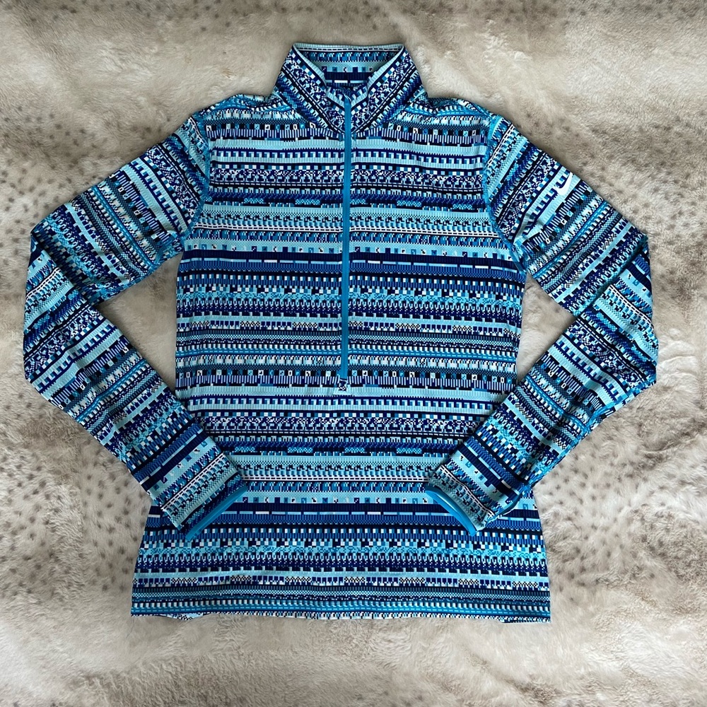 Nike Thicker /coldweather  DriFit Blue 3/4 zip